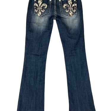 Miss Me Mid Rise Boot Cut Denim Jeans Sz 29 Excellent Condition