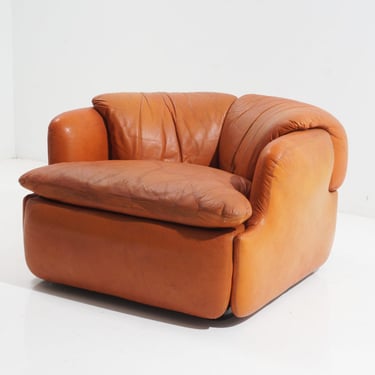 Confidential Leather Chair by Alberto Rosselli, 1970s 