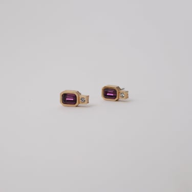 Vintage Faux Amethyst Studs