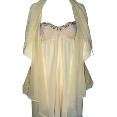 Ritmo di Perla of La Perla Ethereal Patel Yellow Babydoll Chiffon Ensemble