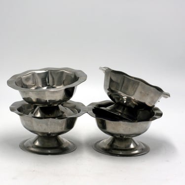 vintage steel sherbet cups set of four 
