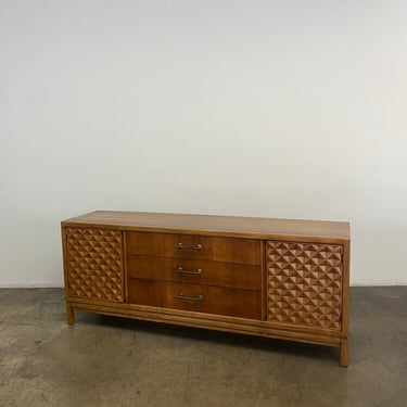 Mid century credenza with grid detail 