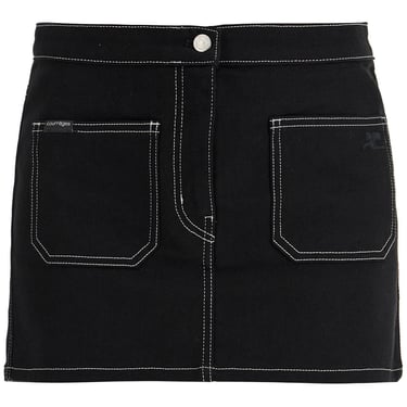 Courreges Denim Mini Skirt Women