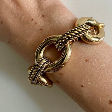 90s Chunky Gold Link Toggle Bracelet