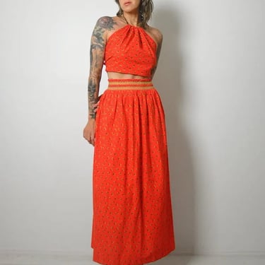 1970's Halter 2 Piece Skirt Set