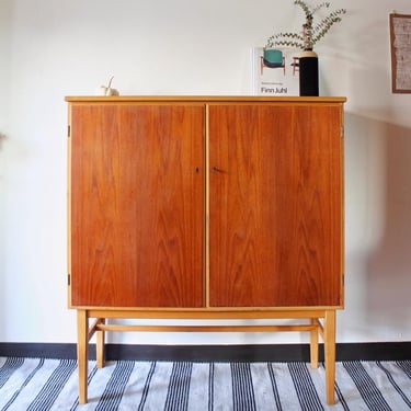 Swedish Bar Cabinet in Teak &amp; Beech