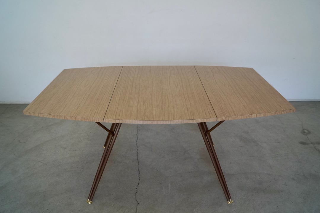 1960's MidCentury Modern Space Age DropLeaf Extension Dining Table