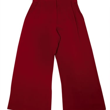 Versace - Red Wide Leg High Rise Pants Sz 6