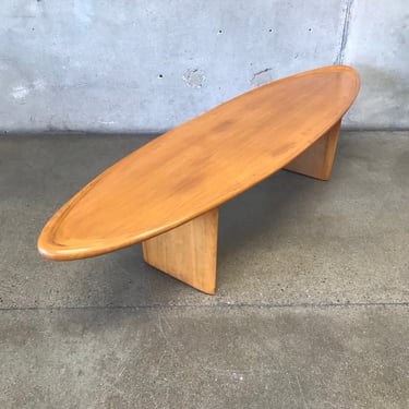 Mid Century Surfboard Coffee Table by T.H. Robsjohn Gibbings for Widdicomb