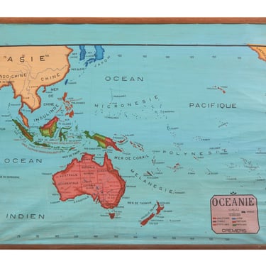 Vintage Map of Oceanie