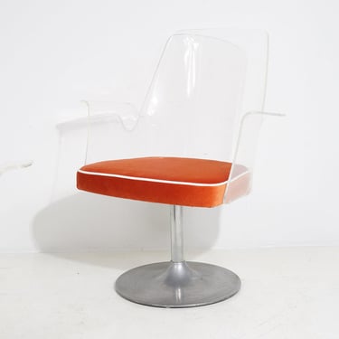 Lucite Swivel Chair 