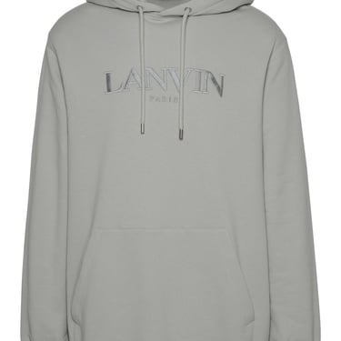 Lanvin Gray Cotton Hoodie Man