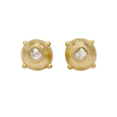 One-of-a-Kind Dotted Dome Diamond Studs