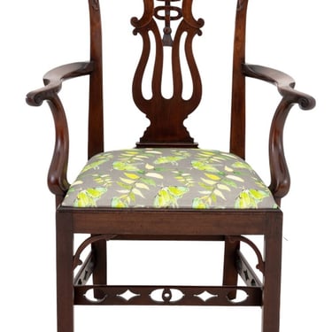 George III Mahogany Open Armchair