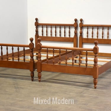 Solid Maple Twin Beds by Heywood Wakefield - A Pair 