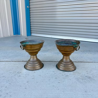 Pair of Vintage Brass Vases 