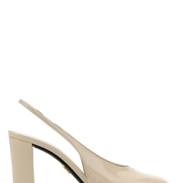 Prada Women Ivory Leather Pumps