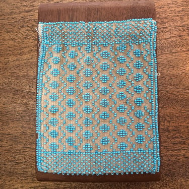 Antique Turquoise Micro Bead Pouch or Purse – For Rescue and Repair 