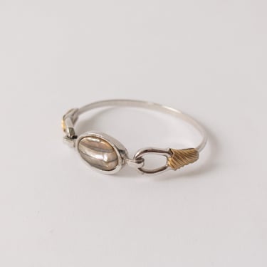 Vintage Avon Two Tone Metal Stone Cuff