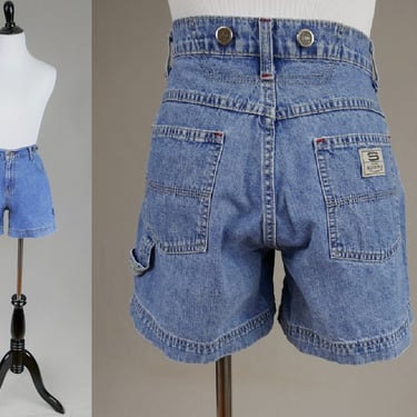 90s Jean Shorts - 29 waist - Low to Mid Rise - Suspender Buttons Carpenter Loop - Cotton Denim - Sonoma - Vintage 1990s - M 