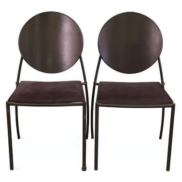 Dakota Jackson Memphis style "Vik-Ter" Side Chair, Pair 