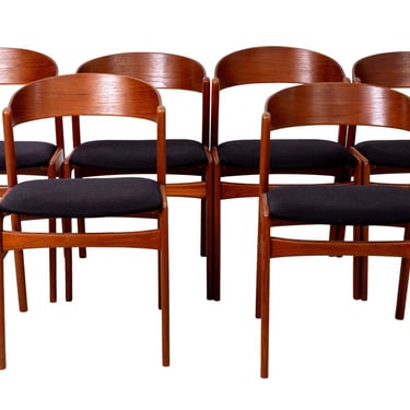 Set of Six Danish Dining Chairs Circa 1970s