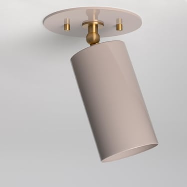 Mid-Century Modern Semi-Flush Mount - Color Coated - Adjustable Spot Light - Worthington 