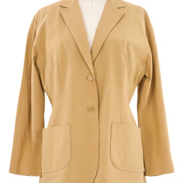 2000s Prada Tan Notched Collar Blazer