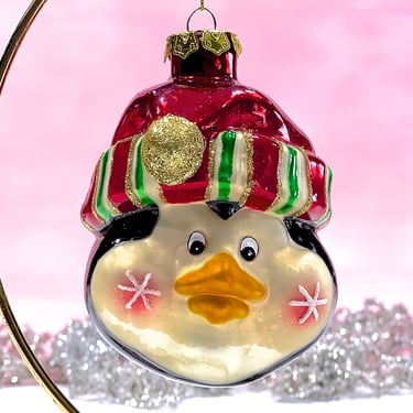 VINTAGE: 1990s - Christmas Tree Penguin Ornament - Holiday Ornament - Christmas Tree Decoration - Xmas 