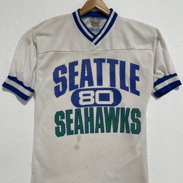 Vintage Seattle Seahawks #80 Mesh White Jersey Sz. M