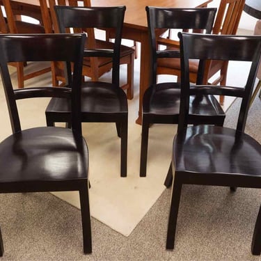 Set of 4 Crate & Barrel ' Kipling' Black Dining Chairs