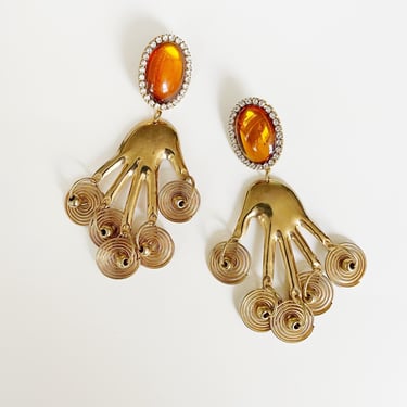 Hidden treasure hand earrings 