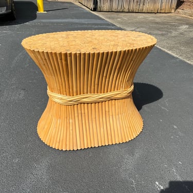 Vintage Mcguire style wheat sheaf large dining table base 