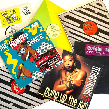 RARE 80s Funky Disco Bundle of 7 Vinyl 12" singles | #053 | Humpty Dance, Pump Up the Jam, Push It, Wild Thing, Bust A Move, Me Myself & I 