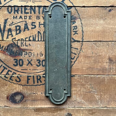 Vintage Rupert Brass Salvaged Door Push Plate 