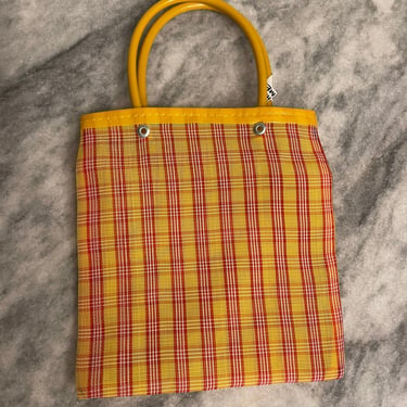 Vintage Mexican Plaid Purse 