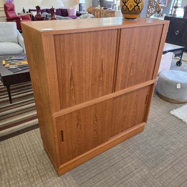 Danish Teak Tambor Door Cabinet