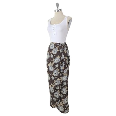 vintage 00's floral bias cut dress (Size: M)