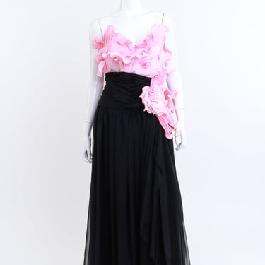 Blossoming Ruched Evening Gown