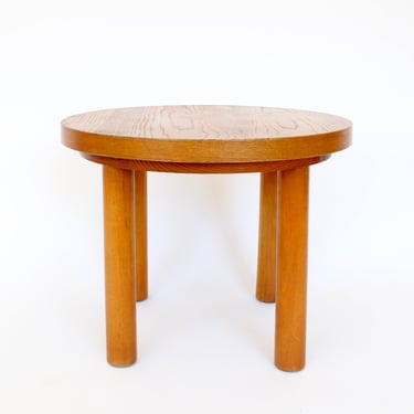 Charlotte Perriand Round Pine Small Coffee or Side Table