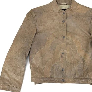 Giorgio Armani Leather Whipstitch Jacket