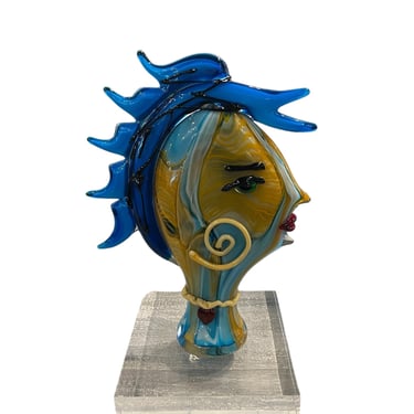 Abstract Murano Sculpture Picasso Style