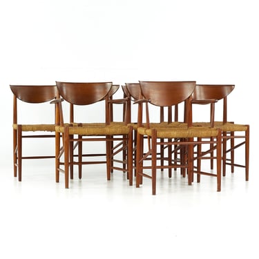 Peter Hvidt and Orla Mølgaard Nielsen Model 316 for Soborg Teak Dining Chairs - Set of 8 - mcm 