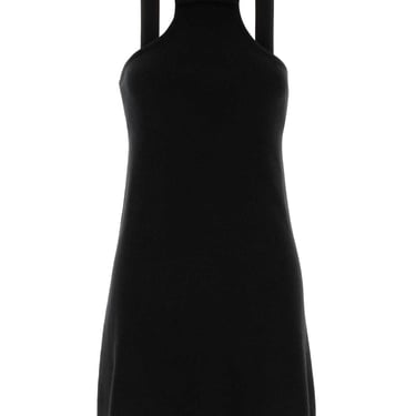 Prada Women Black Wool Mini Dress
