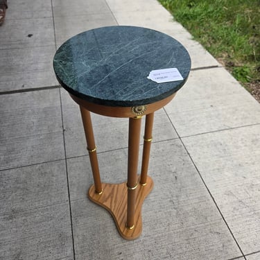 Neoclassic Green Marble Top Plant Stand
