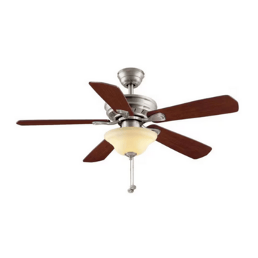 NEW Hampton Bay 'Wellston' 44" Ceiling Fan with Light Kit in Brushed Nickel 3573214