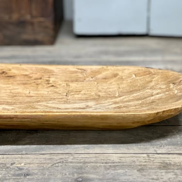 Hand Carved Long Wood Tray Oval Wood Tray Rustic Wooden Tray Bowl Display Candle Catchall Jewelry Coffee Table Remote Control Entryway Table 
