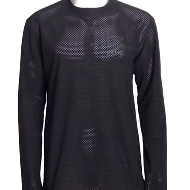 Y-3 x ADIDAS-2003 Black Mesh Long Sleeve T-Shirt, Size Medium