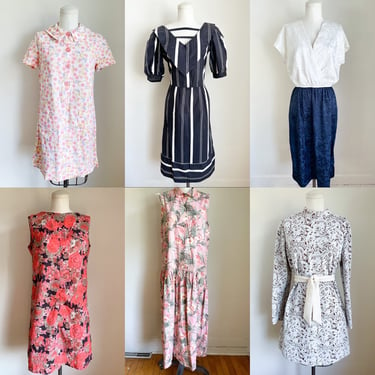 WHOLESALE deal // Vintage lot of 6 dresses - size S/M 
