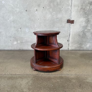 Leather Top Library Shelf